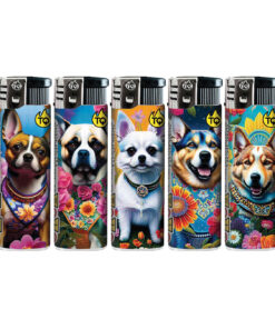 TQ Motivfeuerzeug FLOWER DOGS - 50 St