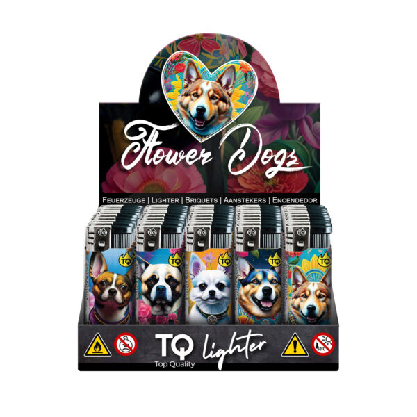 TQ Motivfeuerzeug FLOWER DOGS - 50 St