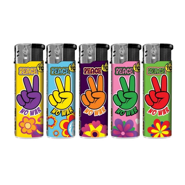 TQ Motivfeuerzeug PEACE / NO WAR - 50 St