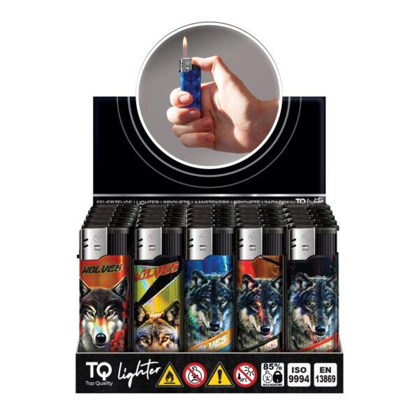 TQ 3D Alu-Motivfeuerzeug WOLVES PACK - 50 St