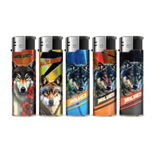 TQ 3D Alu-Motivfeuerzeug WOLVES PACK - 50 St