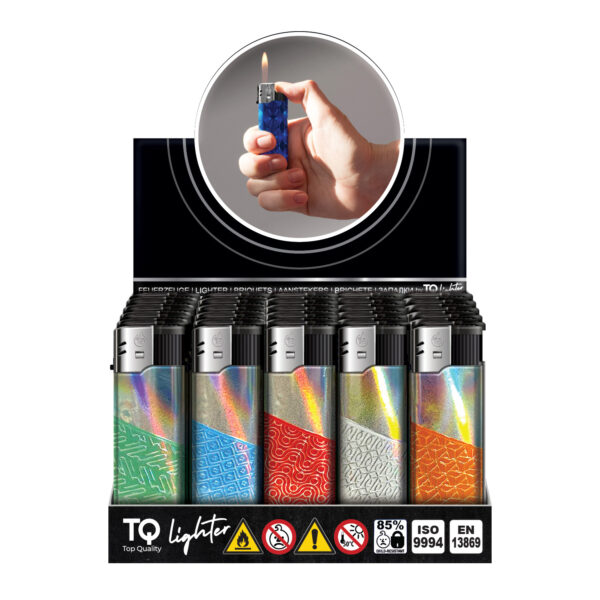 TQ 3D Alu-Motivfeuerzeug RAINBOW PATTERNS - 50 St