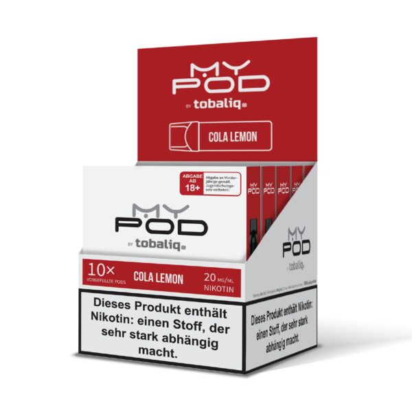 MyPod Pods – 5er Display – 20mg Nikotin – Cola Lemon