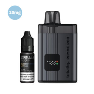 Pryme Pod-Starterset: Vape + 20mg Nikotinsalz, 10ml Tank