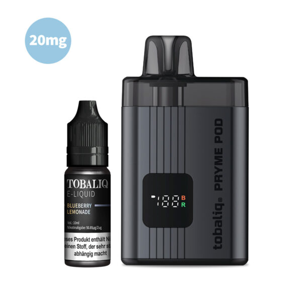 Pryme Pod-Starterset: Vape + 20mg Nikotinsalz, 10ml Tank