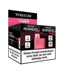 RomixQ 10er Display - 20mg Nikotin, 600 Züge - Kiwi Guava Passionfruit