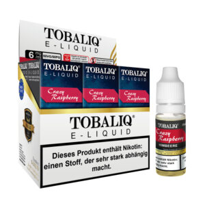 TOBALIQ E-Liquid 6er Pack - 6mg Nikotin - Crazy Raspberry