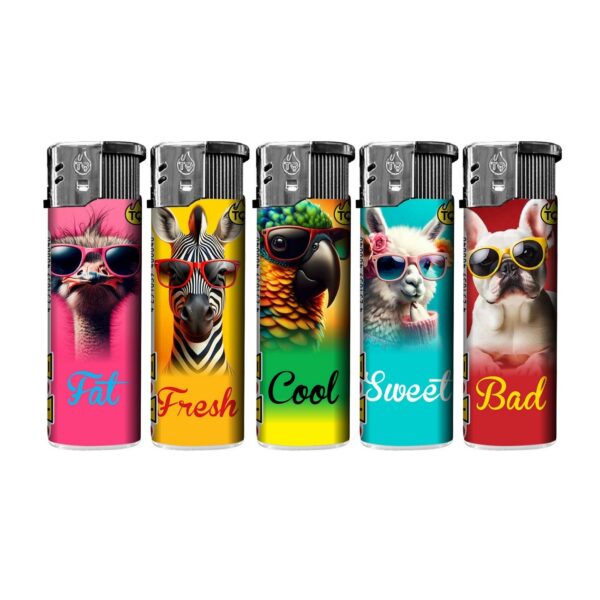 TQ Motivfeuerzeug ANIMAL SUNGLASSES - 50 St