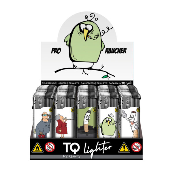 TQ Motivfeuerzeug Pro Raucher Comic - 50 St