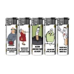 TQ Motivfeuerzeug Pro Raucher Comic - 50 St