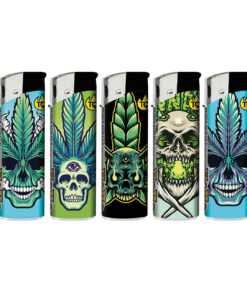 TQ Motivfeuerzeug CANNABIS SKULL - 50 St