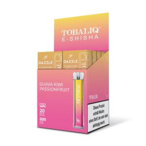 DAZZLE 10er Display - 20mg Nikotin, 600 Züge - GUAVA KIWI PASSIONFRUIT