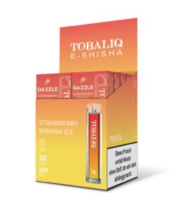 DAZZLE 10er Display - 20mg Nikotin, 600 Züge - STRAWBERRY BANANA ICE