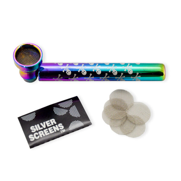 Metallpfeifen-Set „Metallic Mesh“ 2 in 1 – Pfeife & Siebe