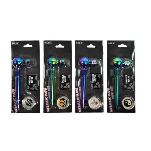 Metallpfeifen-Set "Metallic Flow" 3 in 1