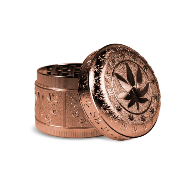 Metallgrinder "Metallic Cannabis" - 52 mm Rosegold