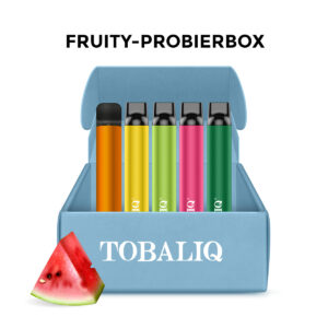 Fruity-Vape-Probierbox: 6er Aromen-Set – ohne Nikotin
