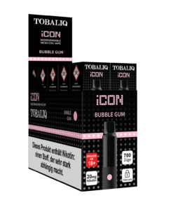 ICON 10er Display – 20mg Nikotin – 700 Züge – Kaugummi / Bubble Gum
