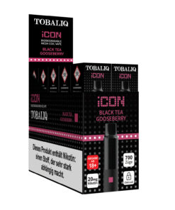 ICON 10er Display – 20mg Nikotin – 700 Züge – Schwarztee-Stachelbeeren / Black Tea Gooseberry