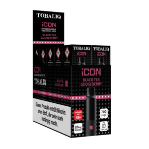 ICON 10er Display – 20mg Nikotin – 700 Züge – Schwarztee-Stachelbeeren / Black Tea Gooseberry