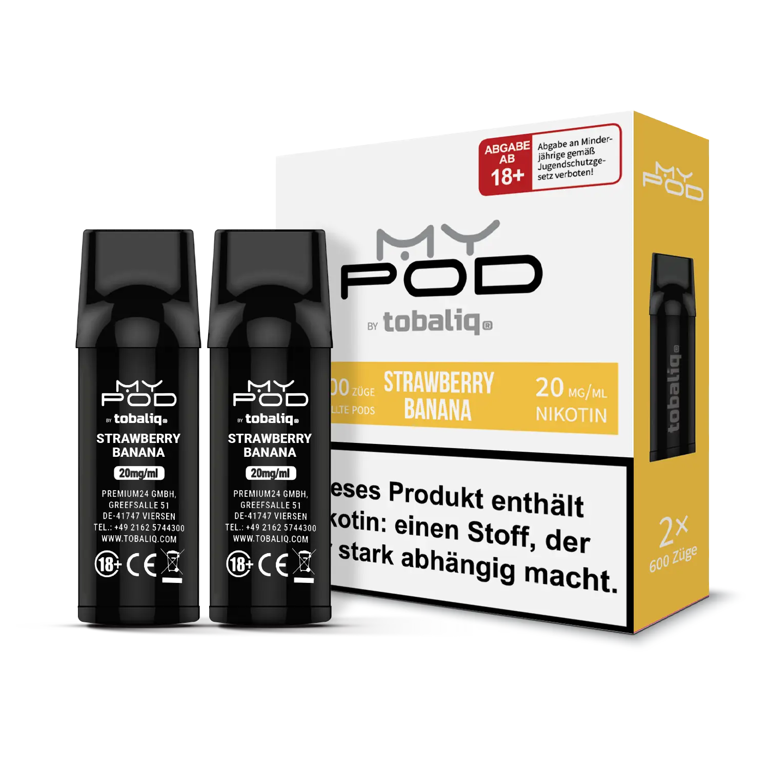 41540_box_MyPod Pods 2×600 puffs – 20mg nicotine – Strawberry Banana