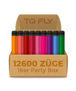TOBALIQ Party Box – 18er Set – 12.000 Züge – 20mg / 0mg