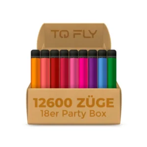 TOBALIQ Party Box – 18er Set – 12.000 Züge – 20mg / 0mg