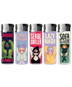 TOBALIQ Motivfeuerzeug LAZY CLUB - 50 St