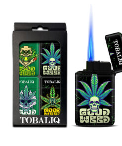 TOBALIQ Jet Flame Feuerzeug GOOD WEED - 4er Set