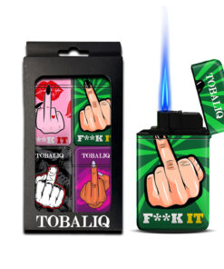 TOBALIQ Jet Flame Feuerzeug F**CK IT - 4er Set