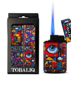 TOBALIQ Jet Flame Feuerzeug LORINY ART - 4 er Set