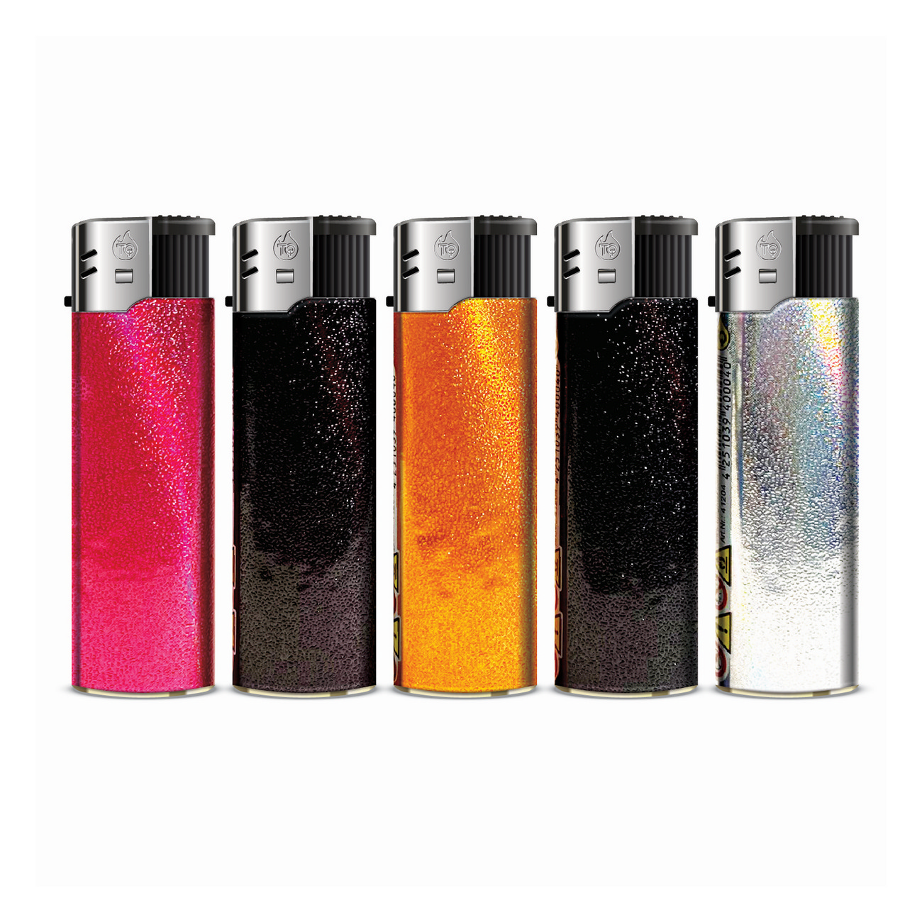 TOBALIQ 3D Metallic Motivfeuerzeug GLITZER GLITZER - 50 St