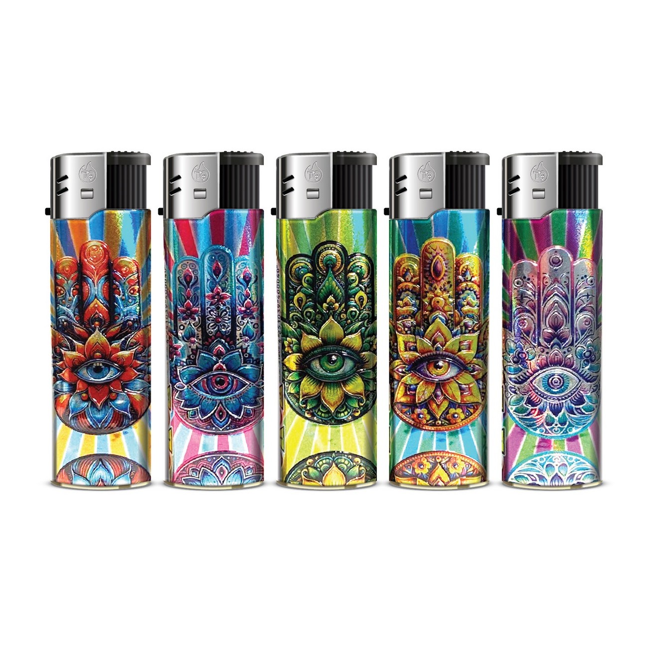 TOBALIQ 3D Metallic Motivfeuerzeug FATIMA´S HAND - 50 St