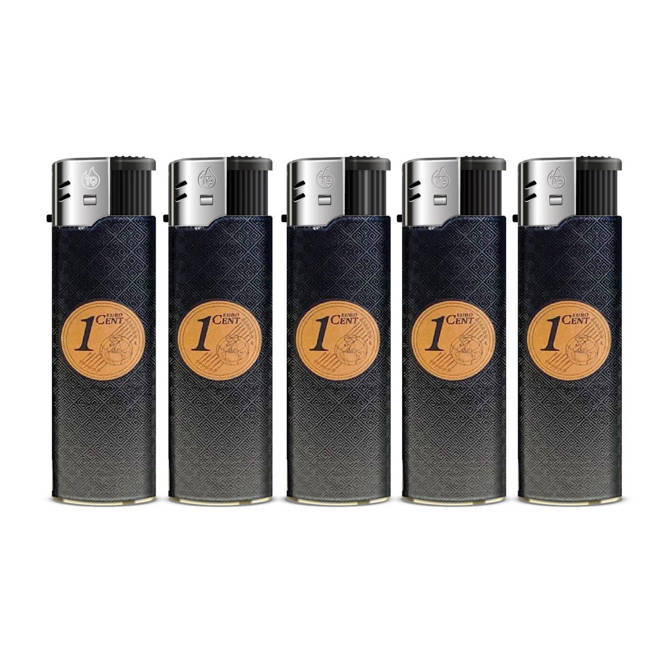 TOBALIQ 3D Metallic Motivfeuerzeug GLÜCKSCENT - 50 St