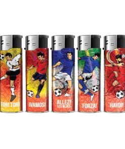 TOBALIQ 3D Metallic Motivfeuerzeug FOOTBALL - 50 St