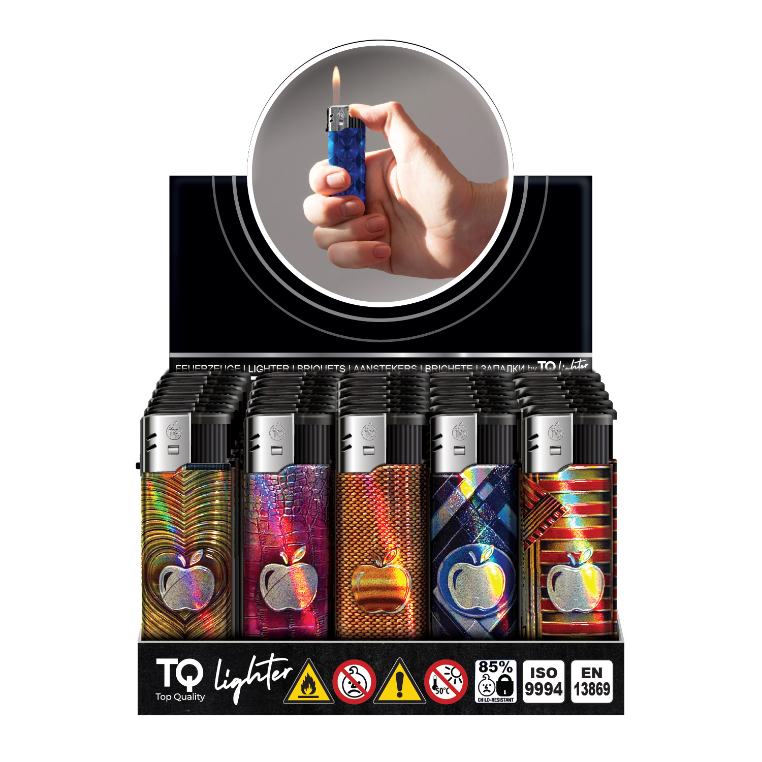TOBALIQ 3D Metallic Motivfeuerzeug PRECIOUS APPLE - 50 St – Bild 2