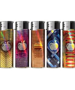 TOBALIQ 3D Metallic Motivfeuerzeug PRECIOUS APPLE - 50 St