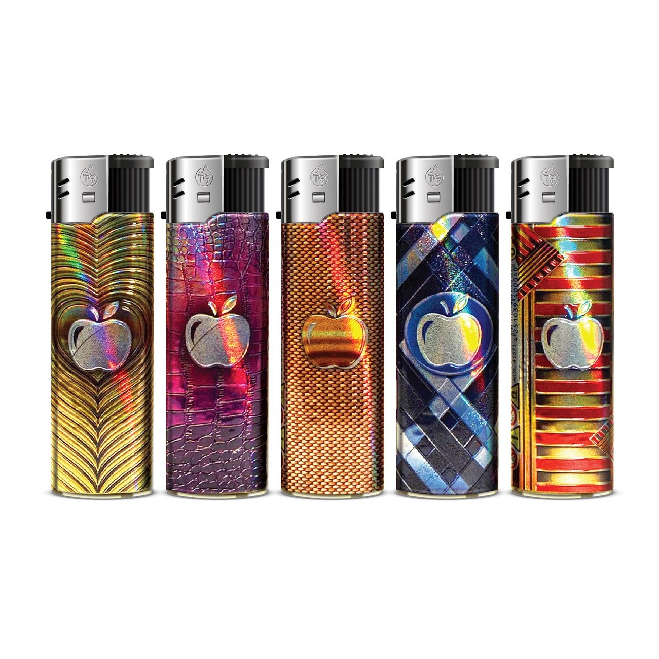 TOBALIQ 3D Metallic Motivfeuerzeug PRECIOUS APPLE - 50 St