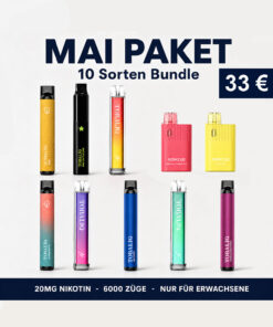 10 Einweg-Vapes, 6000 Züge,  mit 20 mg Nikotin