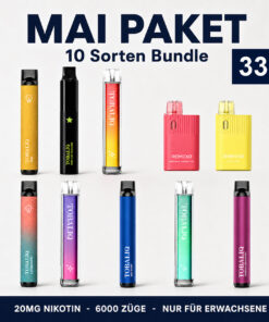 10 Einweg-Vapes, 6000 Züge,  mit 20 mg Nikotin
