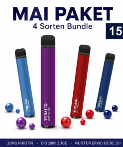4 Einweg-Vapes, 2800 Züge,  mit 20 mg Nikotin